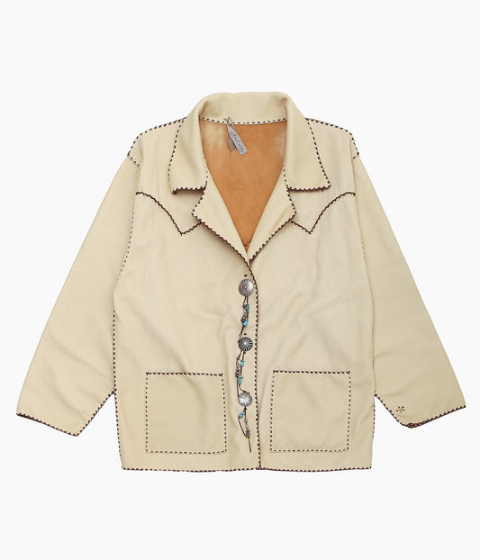 PAM DIETRICH ''WOMEN'S DEERSKIN MY JACKET'' (PALOMINO GRAIN / TOBACCOLACE)