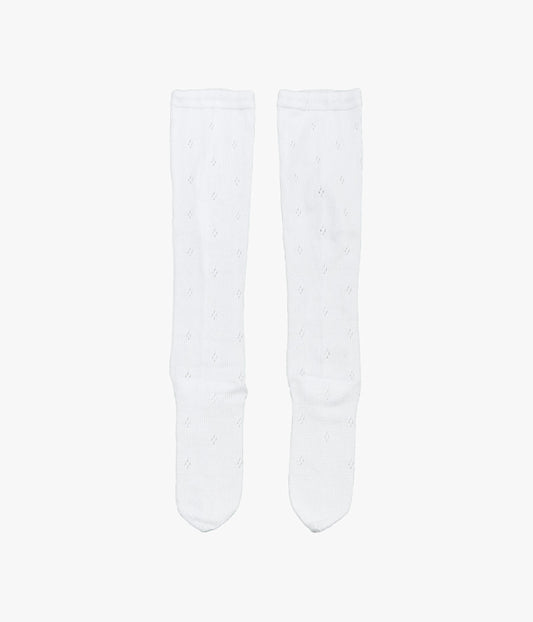 PAN ''FLOWER BASQUE SOCKS'' (WHITE)