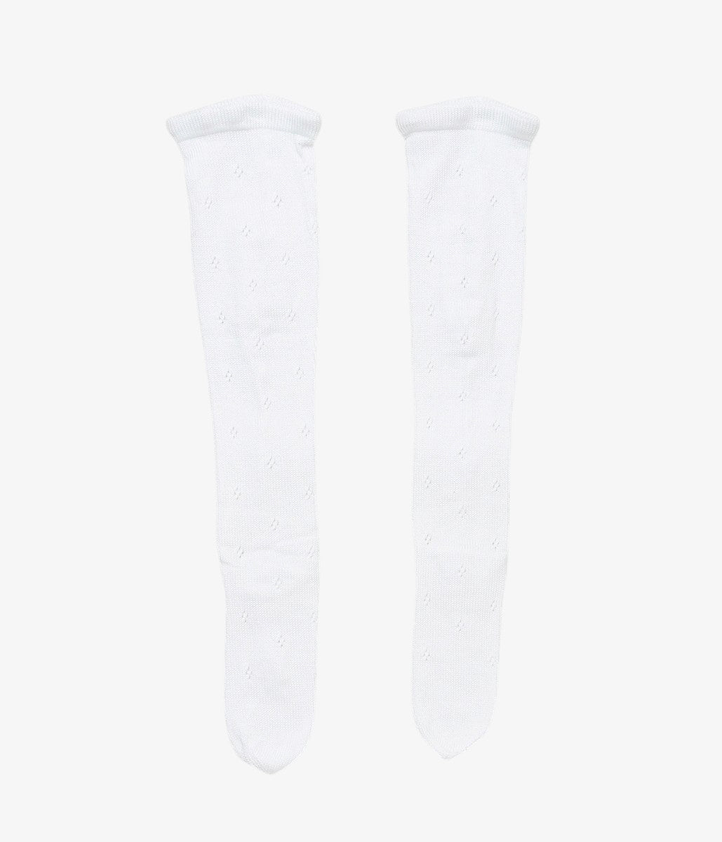 PAN ''FLOWER BASQUE SOCKS'' (WHITE)