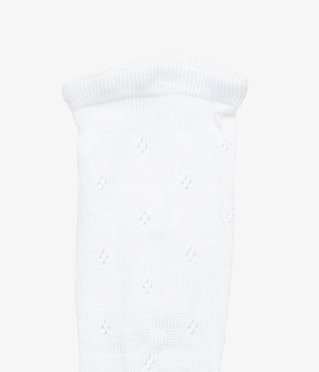 PAN ''FLOWER BASQUE SOCKS'' (WHITE)