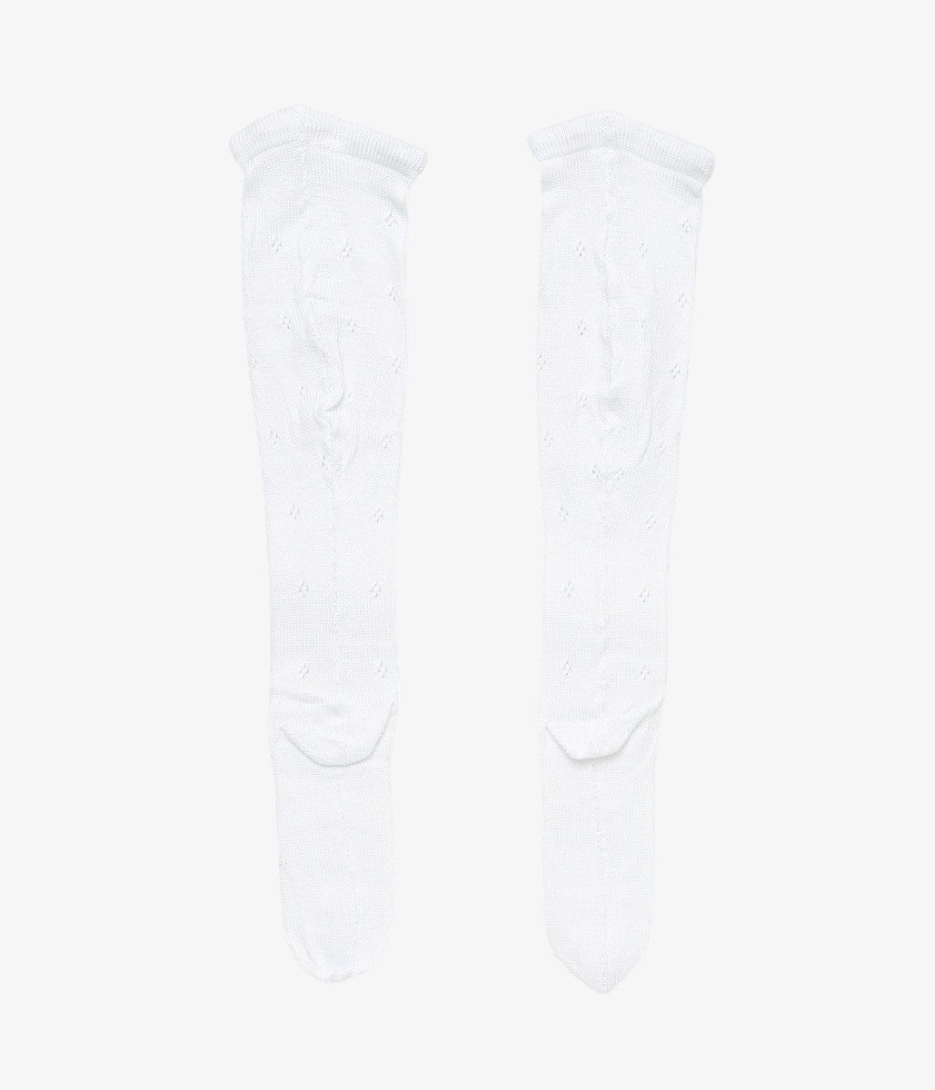PAN ''FLOWER BASQUE SOCKS'' (WHITE)