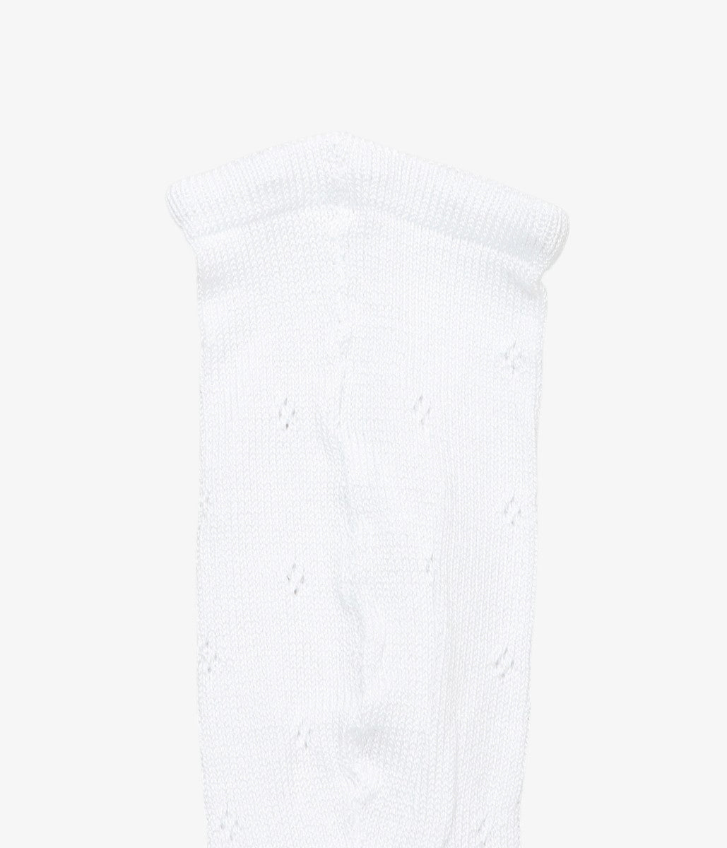 PAN ''FLOWER BASQUE SOCKS'' (WHITE)