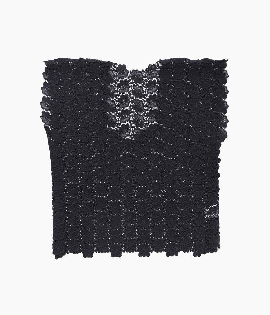 PAN ''BISCHOFF BUTTERFLY LACE S/S BLOUSE'' (BLACK) – THE STORE BY