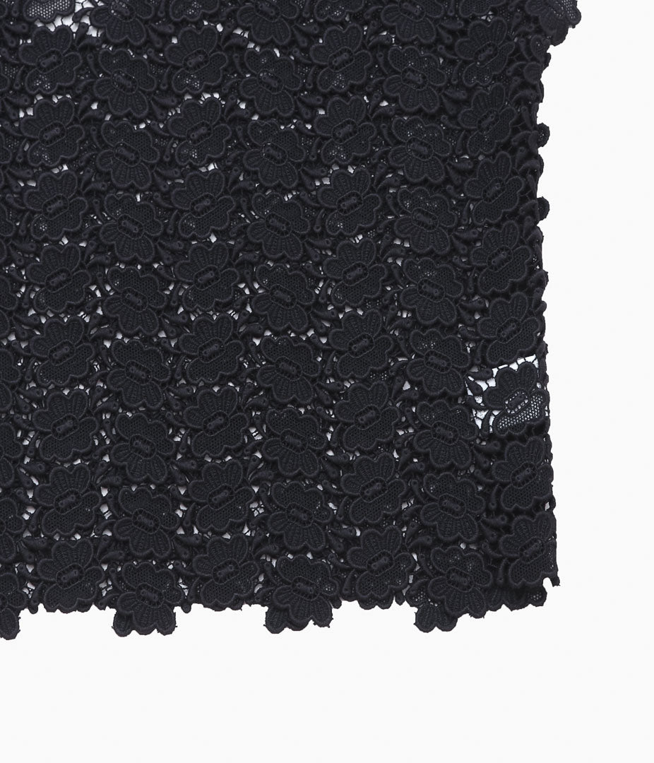 PAN ''BISCHOFF BUTTERFLY LACE S/S BLOUSE'' (BLACK)