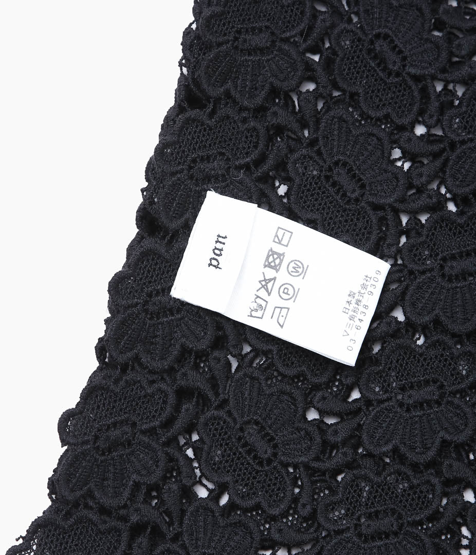 PAN ''BISCHOFF BUTTERFLY LACE S/S BLOUSE'' (BLACK)