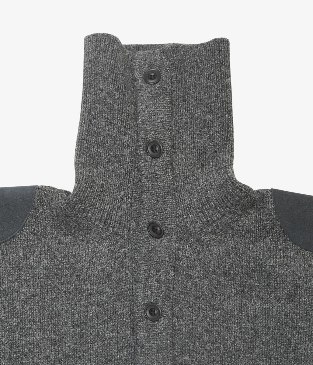 PAN ''MERINO WOOL HIGHT NECK CARDIGAN'' (GRAY)