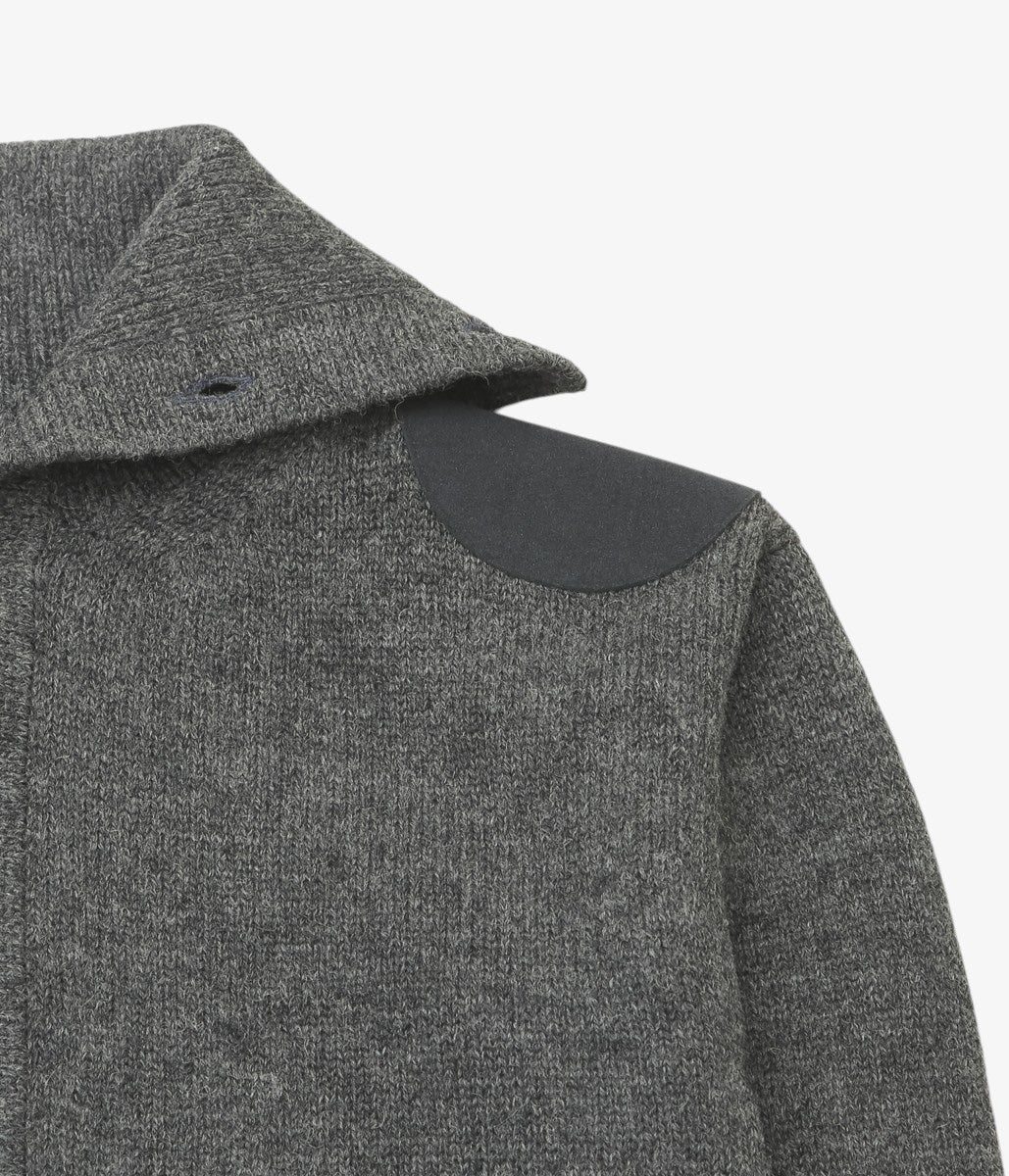 PAN ''MERINO WOOL HIGHT NECK CARDIGAN'' (GRAY)