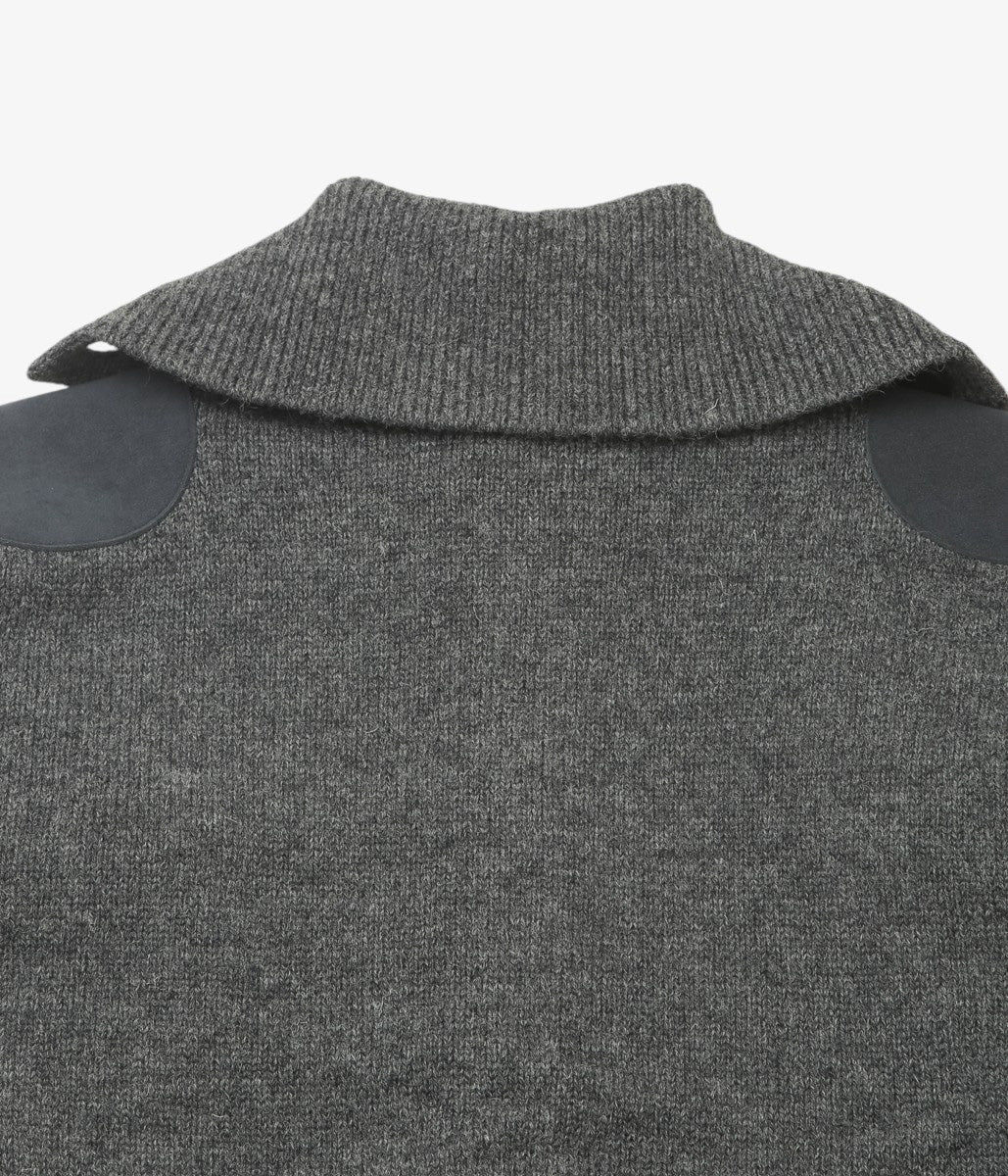 PAN ''MERINO WOOL HIGHT NECK CARDIGAN'' (GRAY)