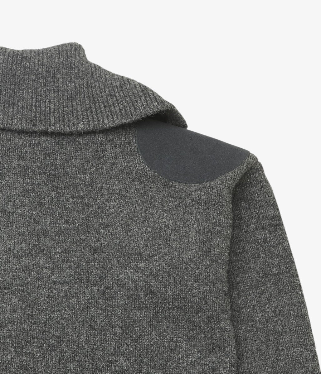 PAN ''MERINO WOOL HIGHT NECK CARDIGAN'' (GRAY)