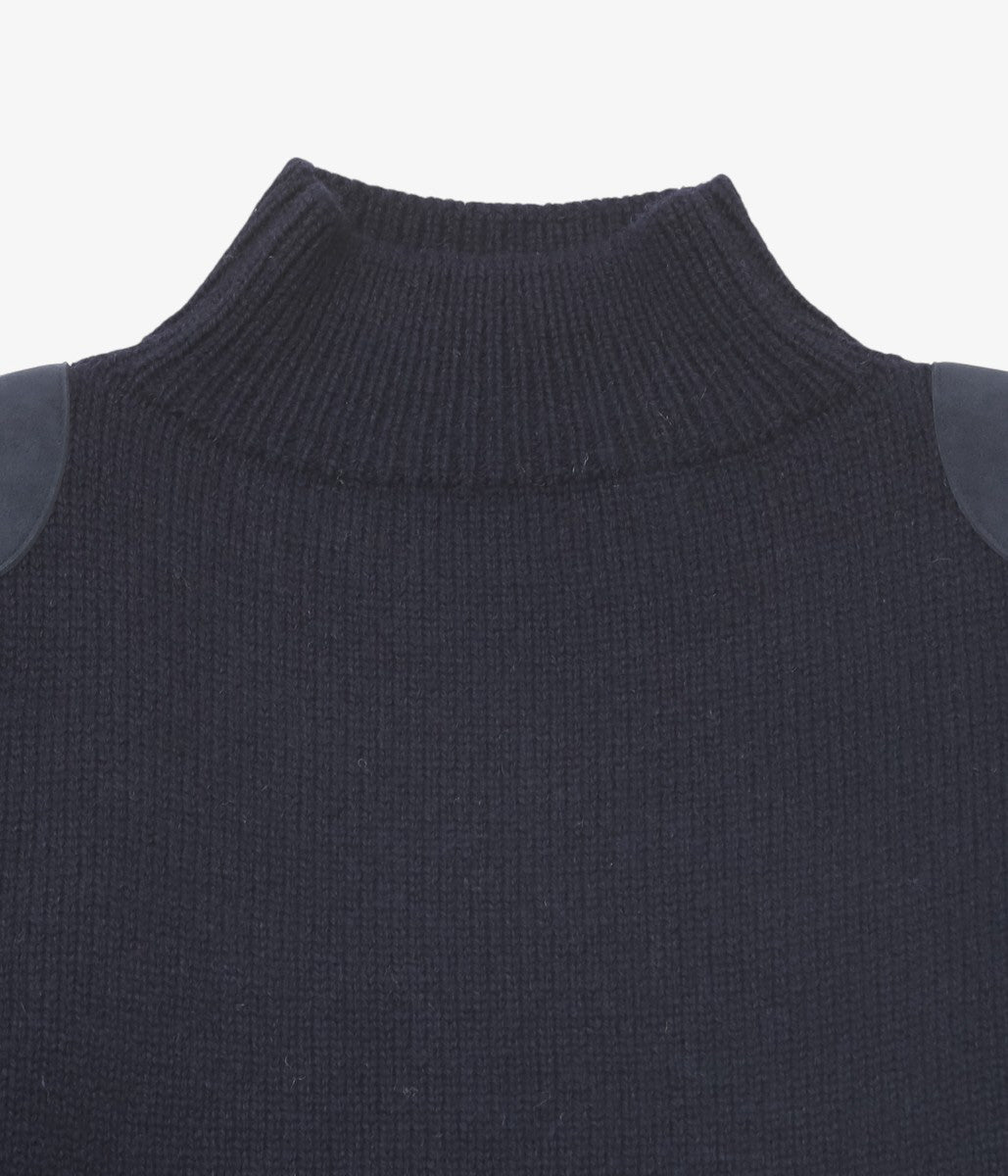 PAN ''MERINO WOOL SHOULDER KNIT'' (NAVY)