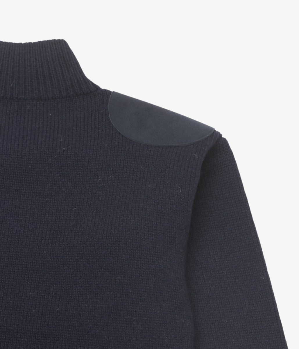 PAN ''MERINO WOOL SHOULDER KNIT'' (NAVY)