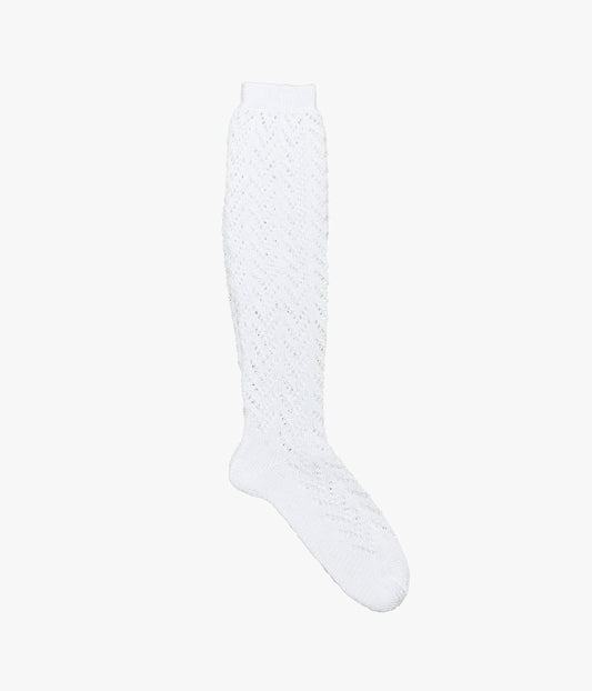 PAN ''MESH BASQUE SOCKS'' (WHITE)