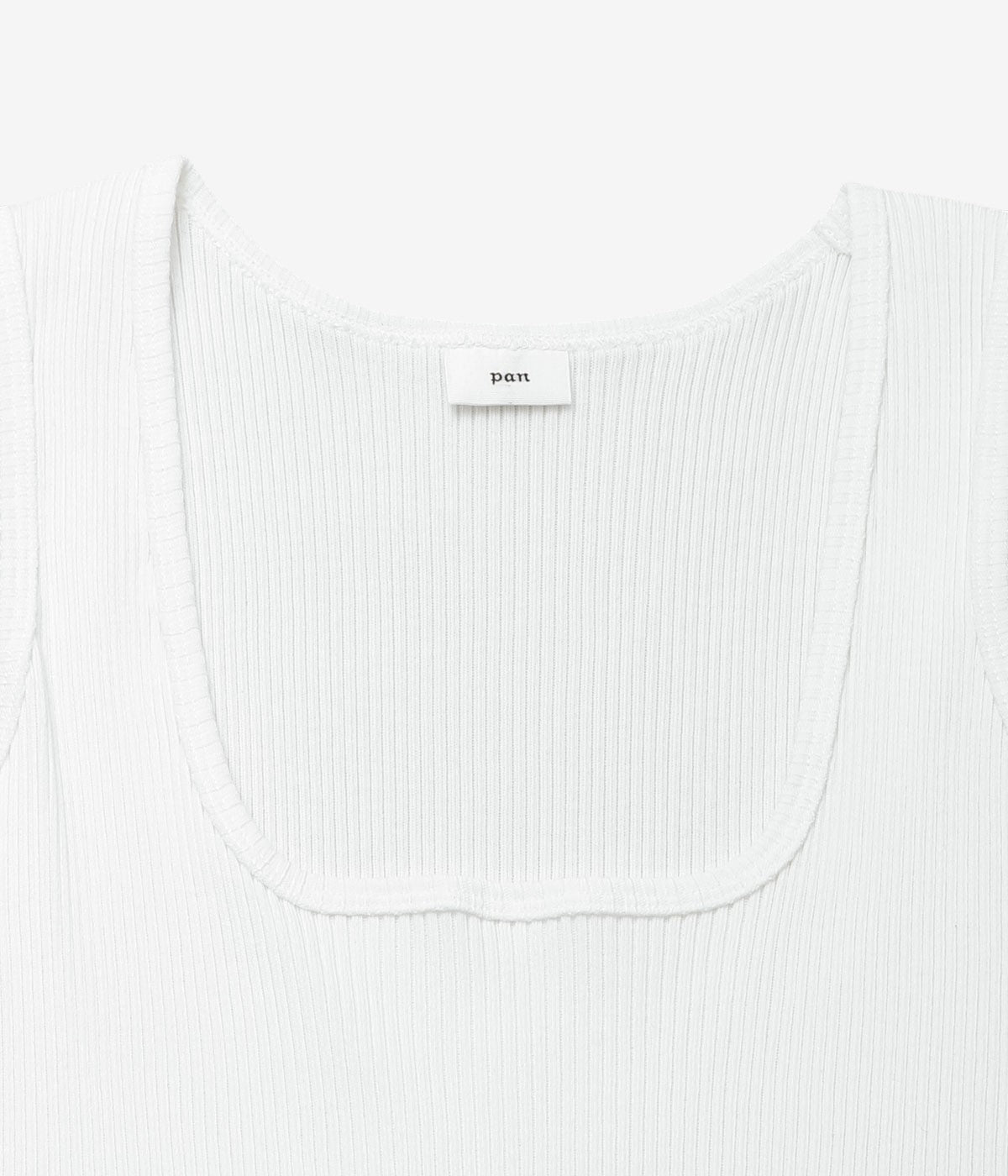 PAN "ZINC RIB TAIL TANKTOP" (WHITE)