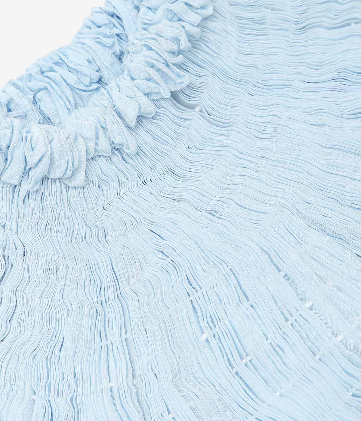 PAU THONGVIRD "DIYA Hand-Smocked Shirt" (BLUE)
