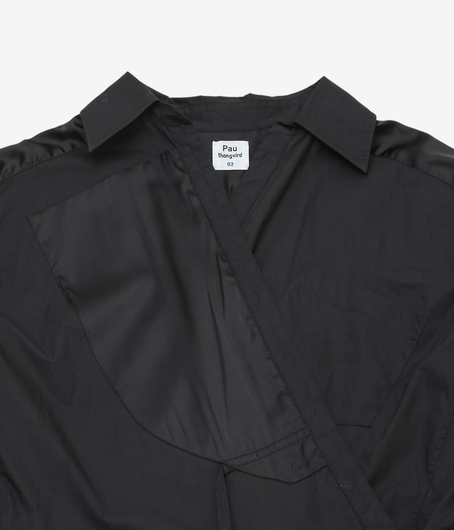 PAU THONGVIRD ''ギャザーコートワンピース'' (BLACK)