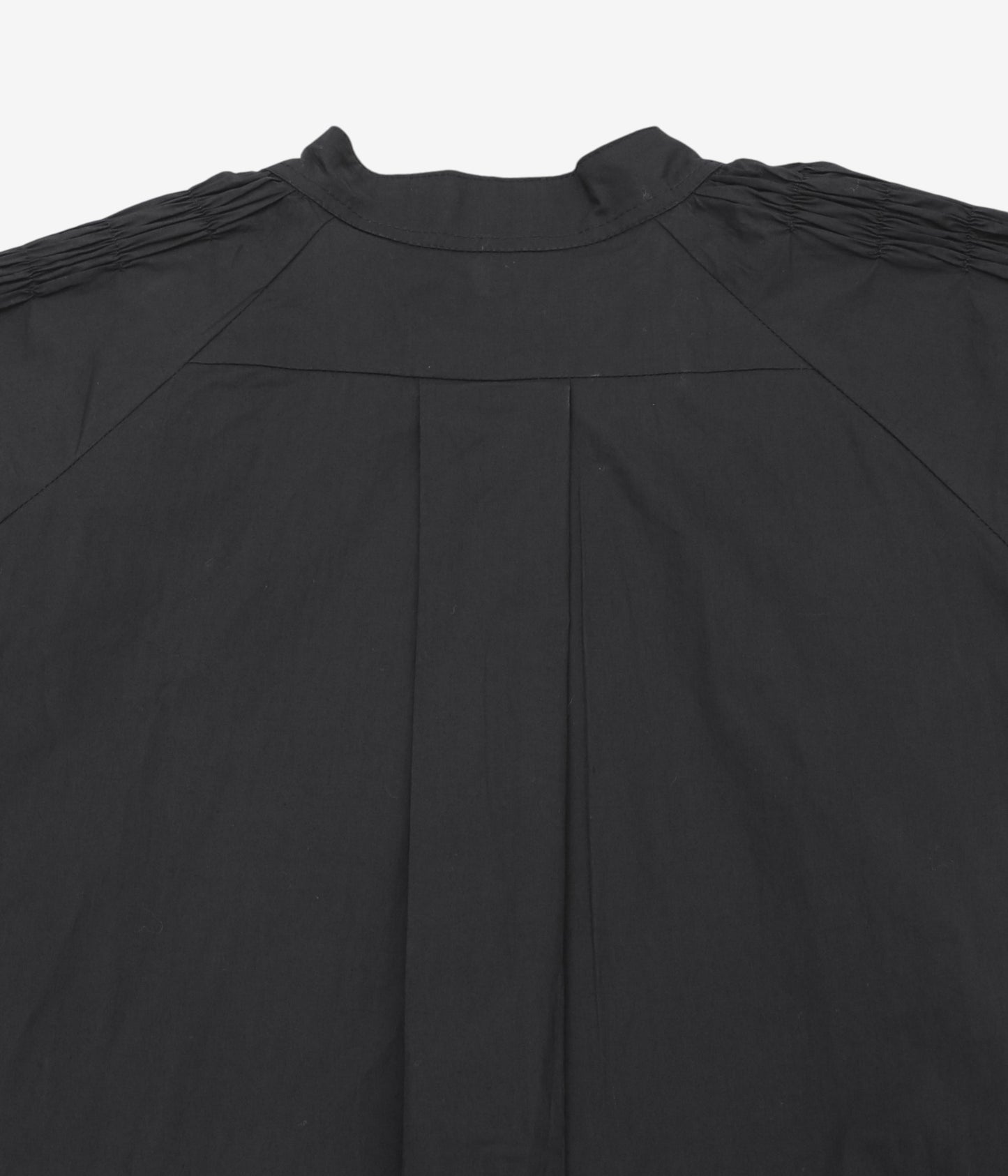 PAU THONGVIRD ''ギャザー胸当てシャツ'' (BLACK)