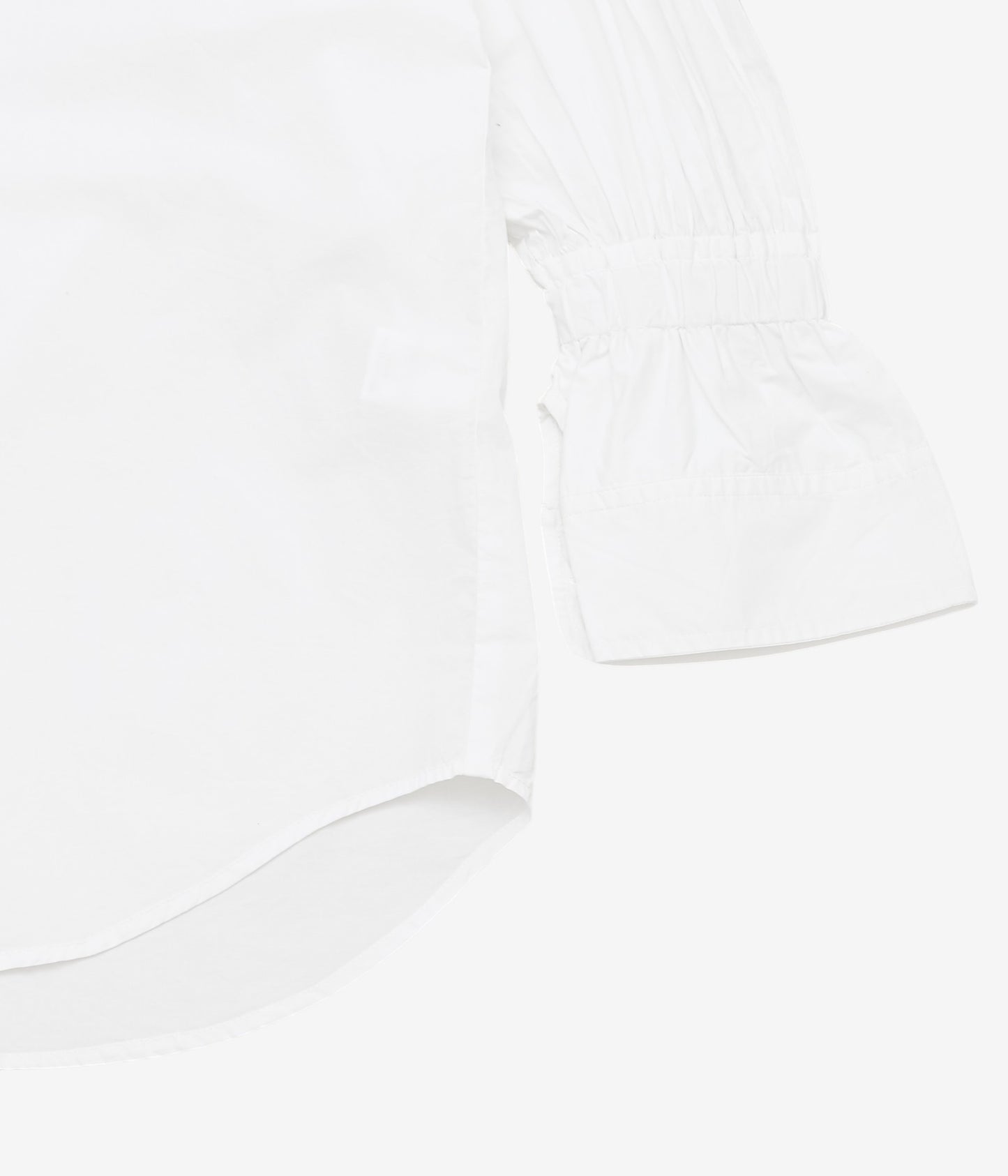 PAU THONGVIRD ''ギャザー胸当てシャツ'' (WHITE)