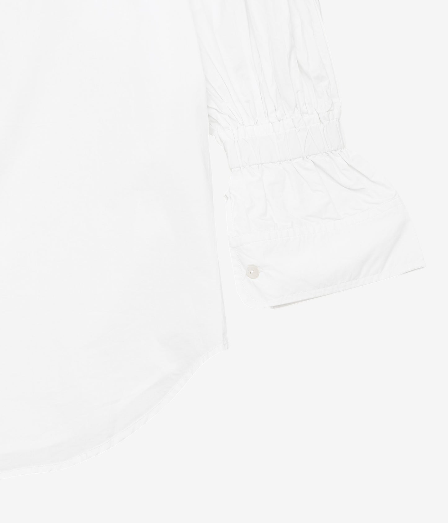 PAU THONGVIRD ''ギャザー胸当てシャツ'' (WHITE)