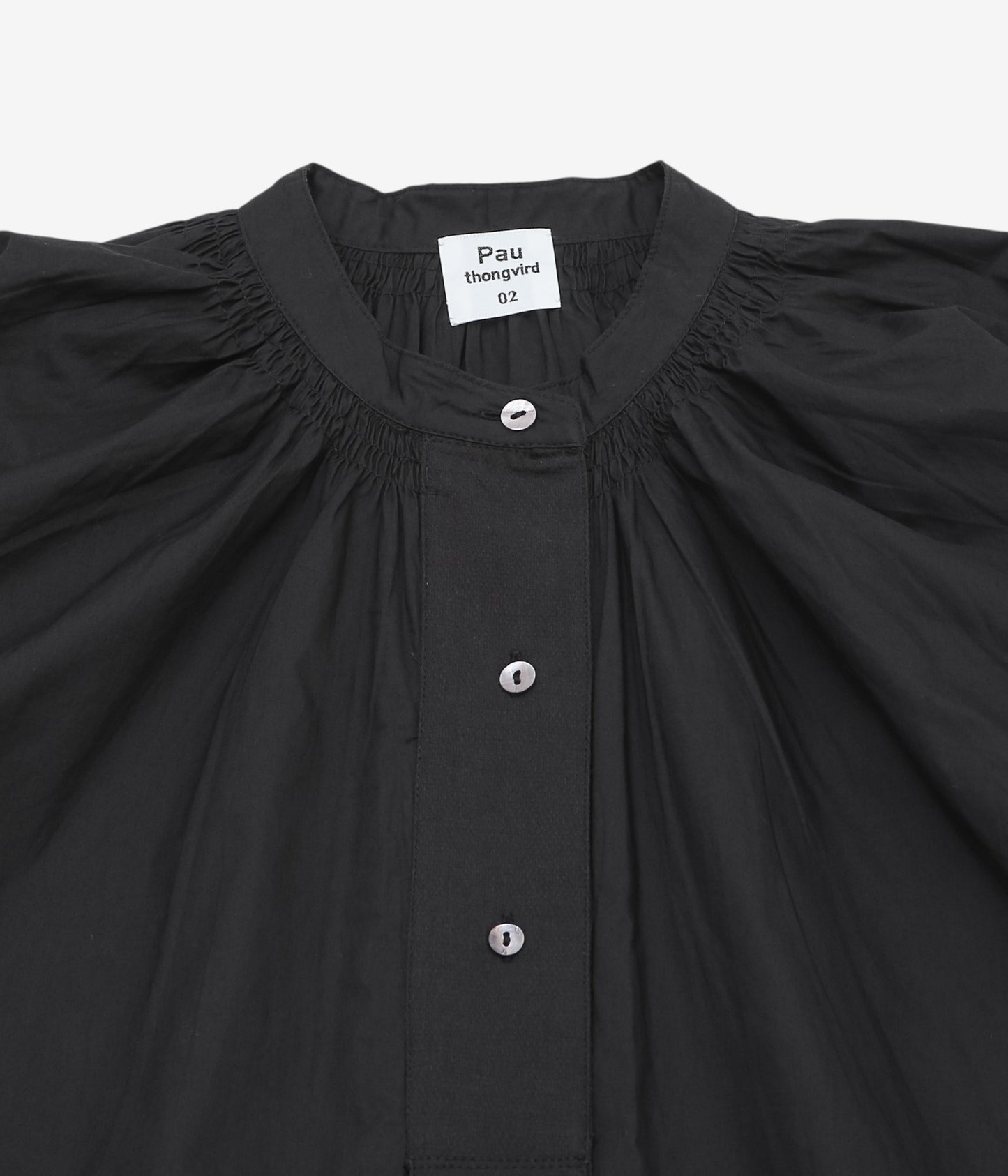 PAU THONGVIRD ''ギャザービッグシャツ'' (BLACK)