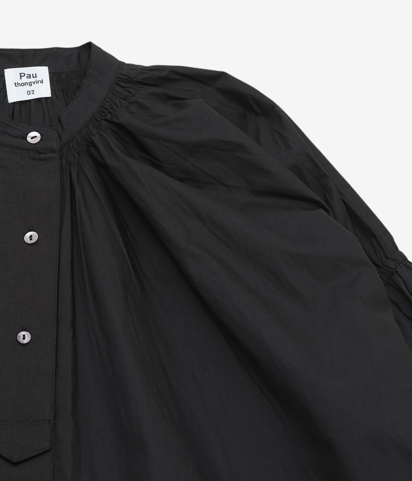 PAU THONGVIRD ''ギャザービッグシャツ'' (BLACK)