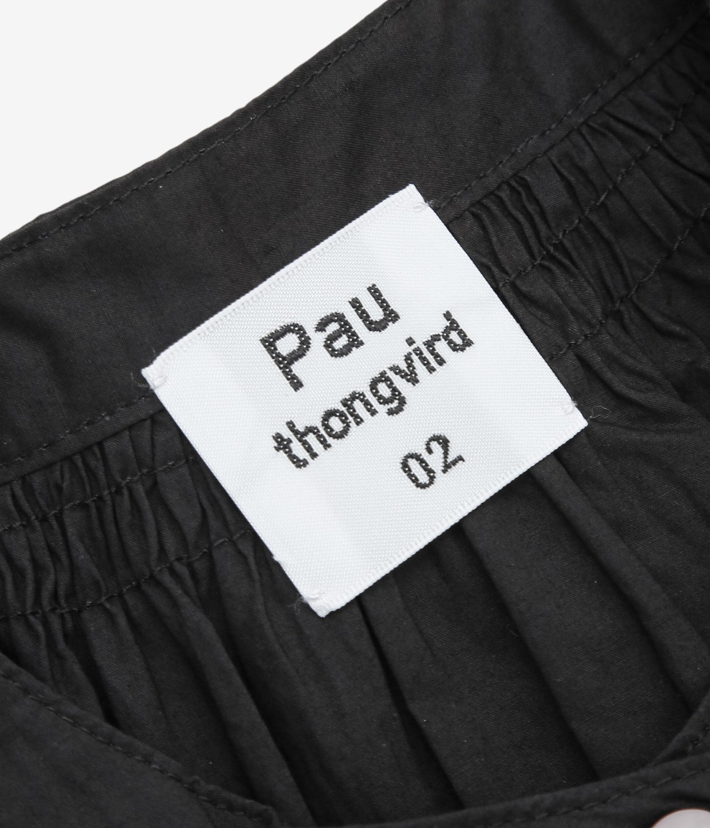 PAU THONGVIRD ''ギャザービッグシャツ'' (BLACK)