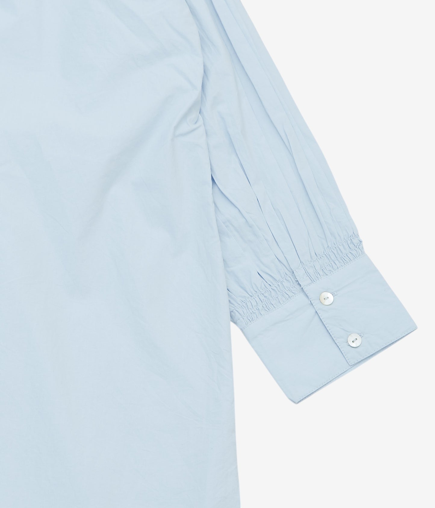 PAU THONGVIRD ''ギャザービッグシャツ'' (LT BLUE/WHITE)