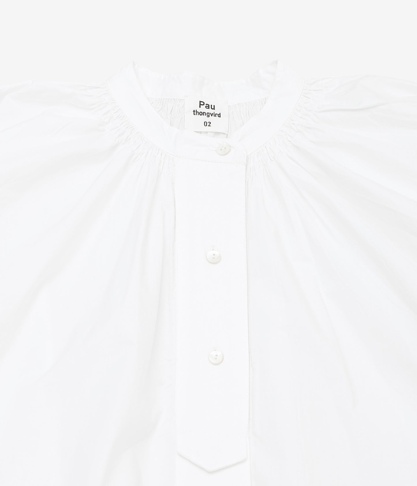 PAU THONGVIRD ''ギャザービッグシャツ'' (WHITE)
