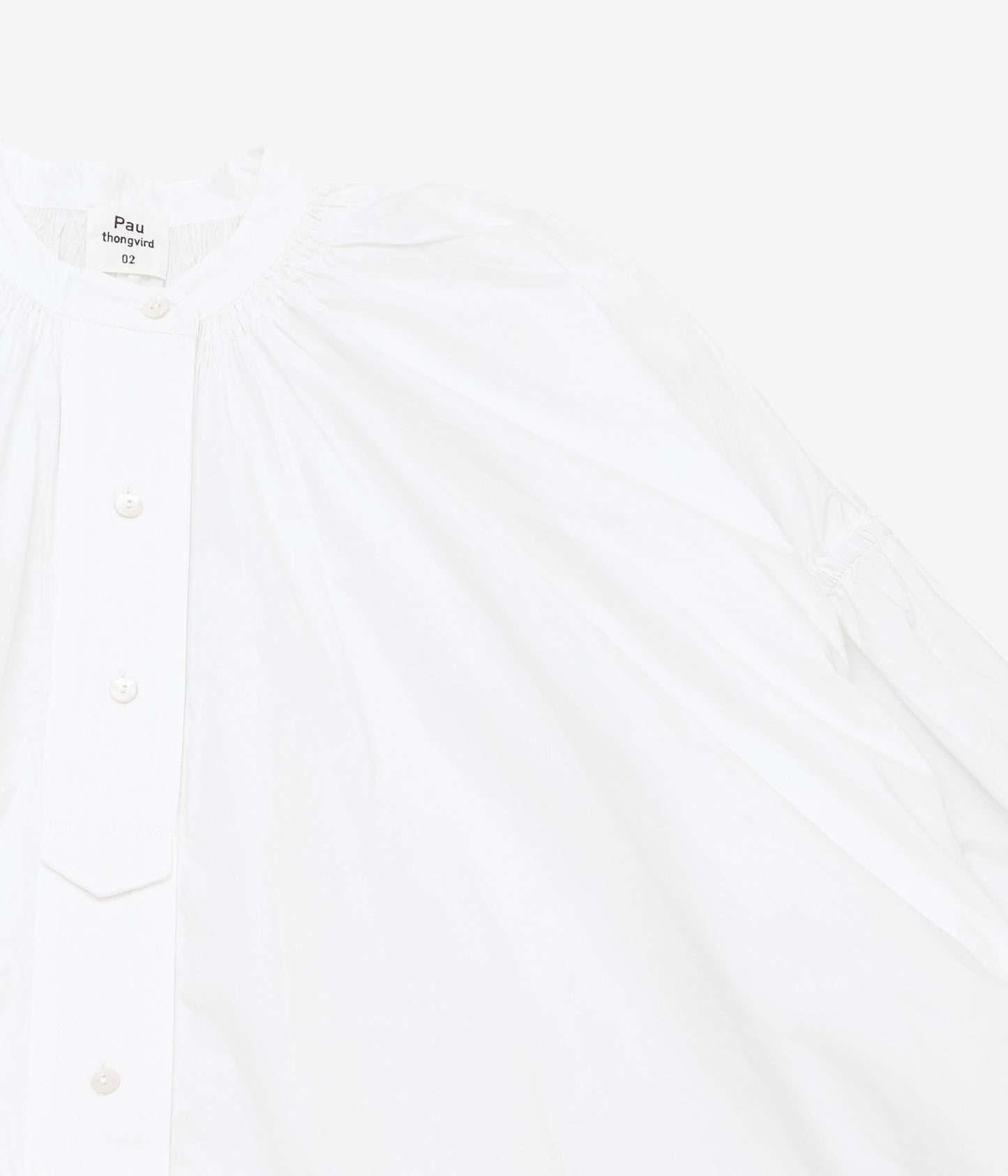 PAU THONGVIRD ''ギャザービッグシャツ'' (WHITE)