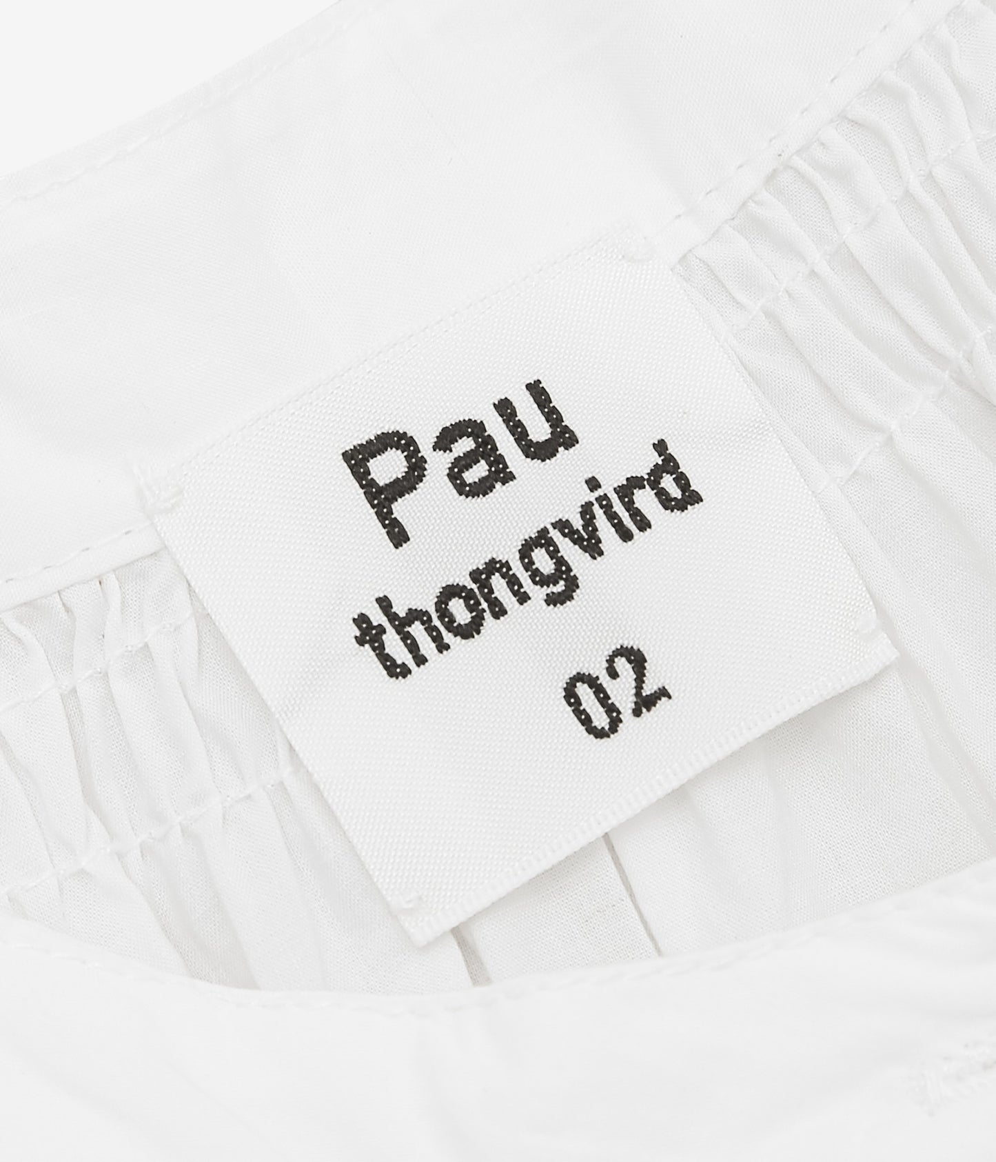 PAU THONGVIRD ''ギャザービッグシャツ'' (WHITE)