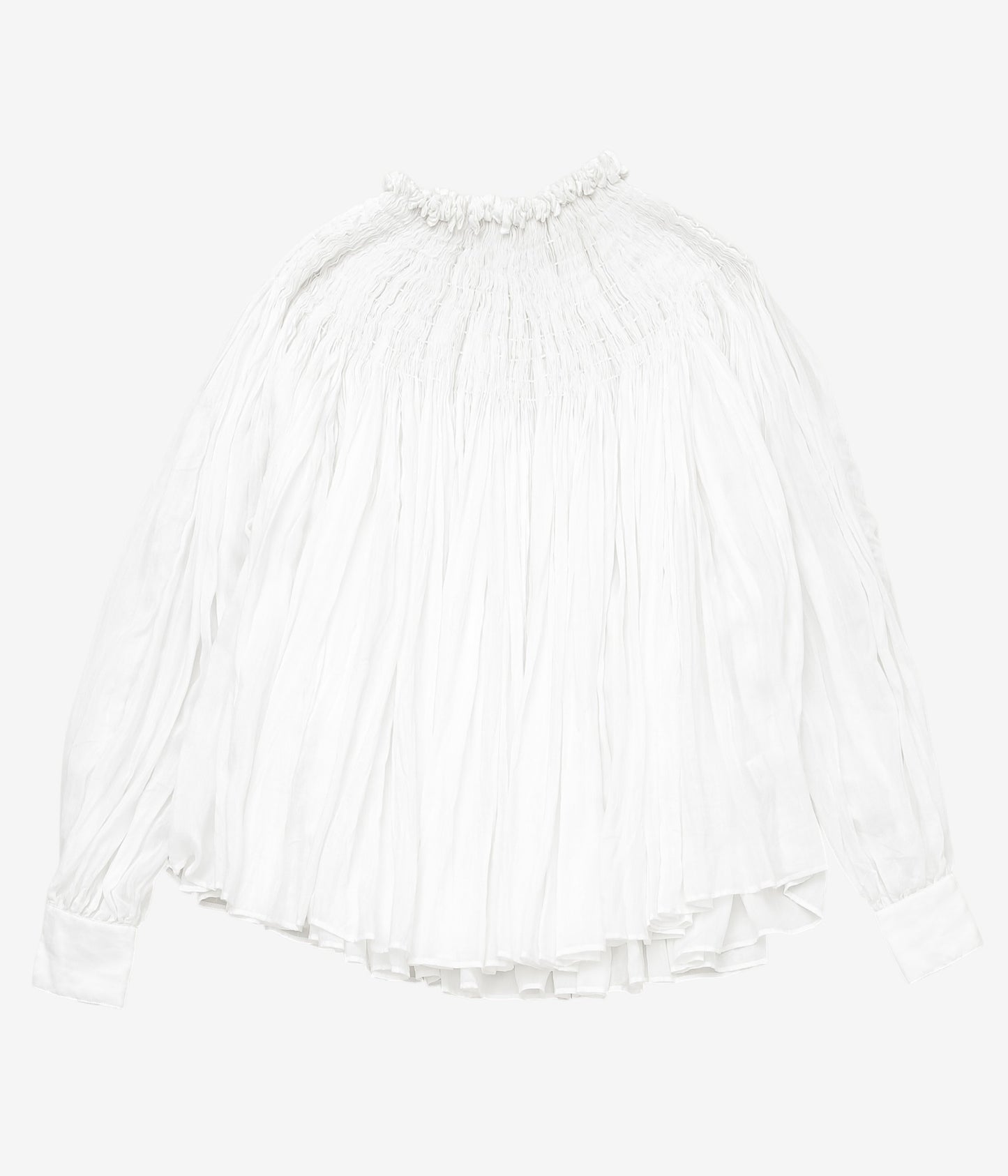 PAU THONGVIRD ''ハンドスモッキングシャツ'' (WHITE)