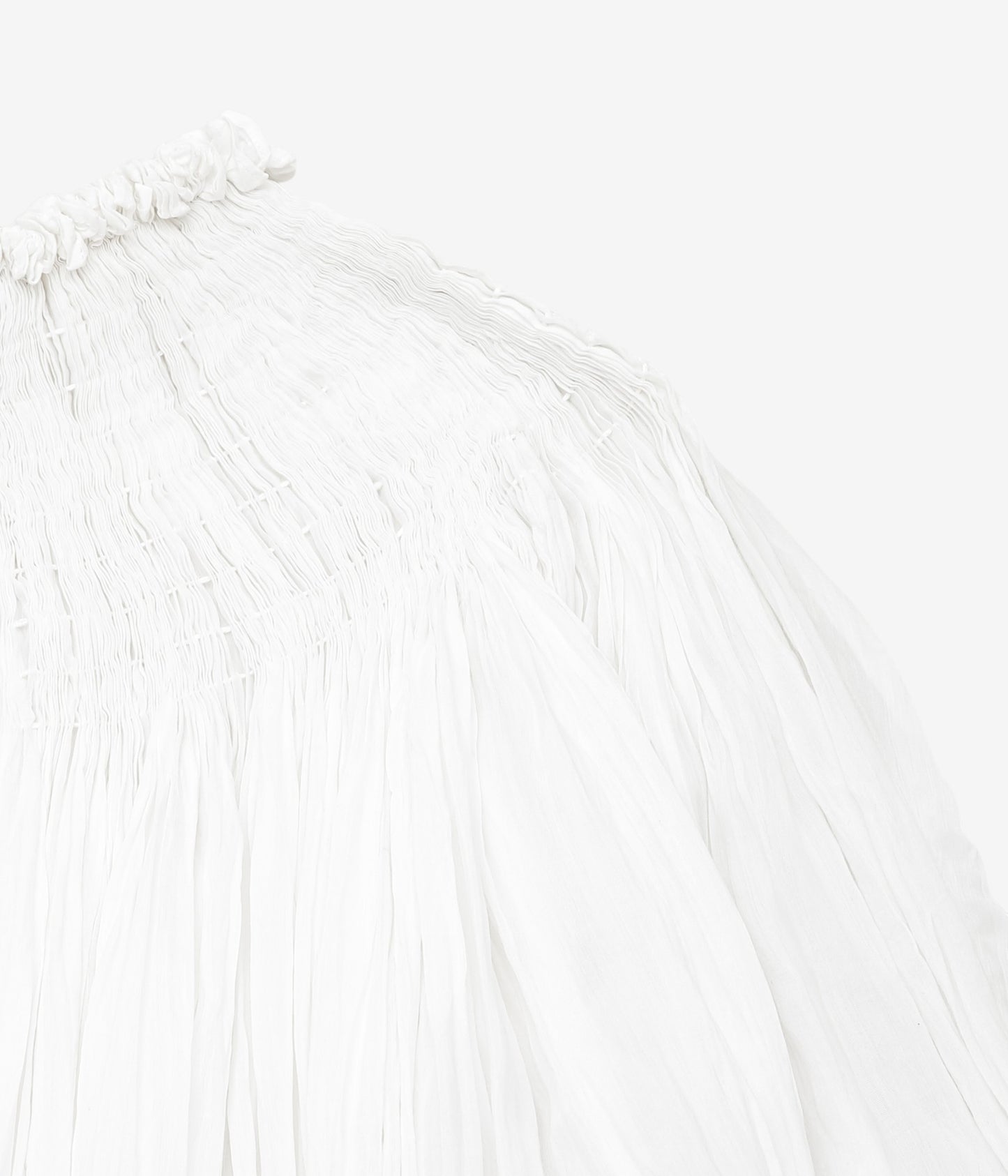 PAU THONGVIRD ''ハンドスモッキングシャツ'' (WHITE)