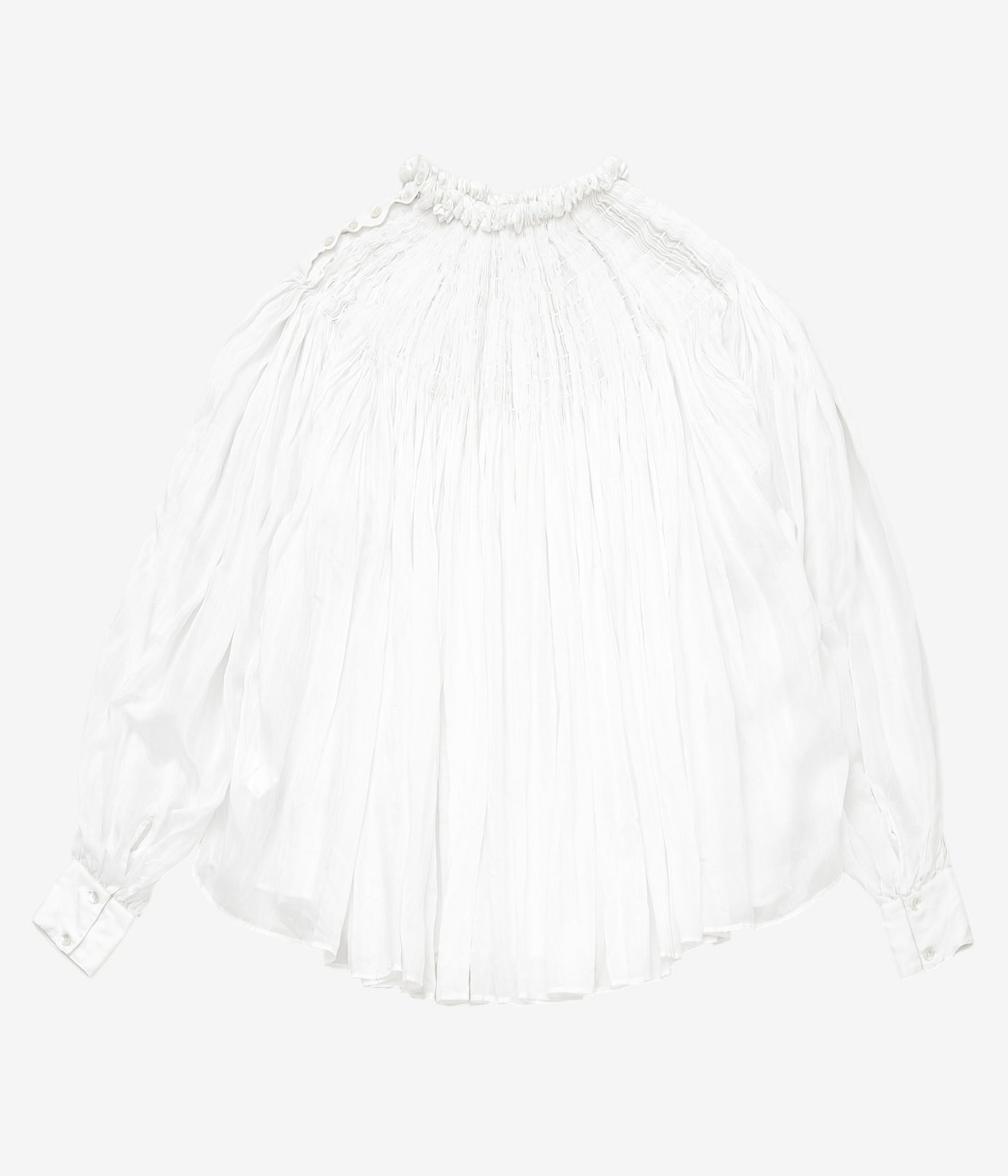 PAU THONGVIRD ''ハンドスモッキングシャツ'' (WHITE)