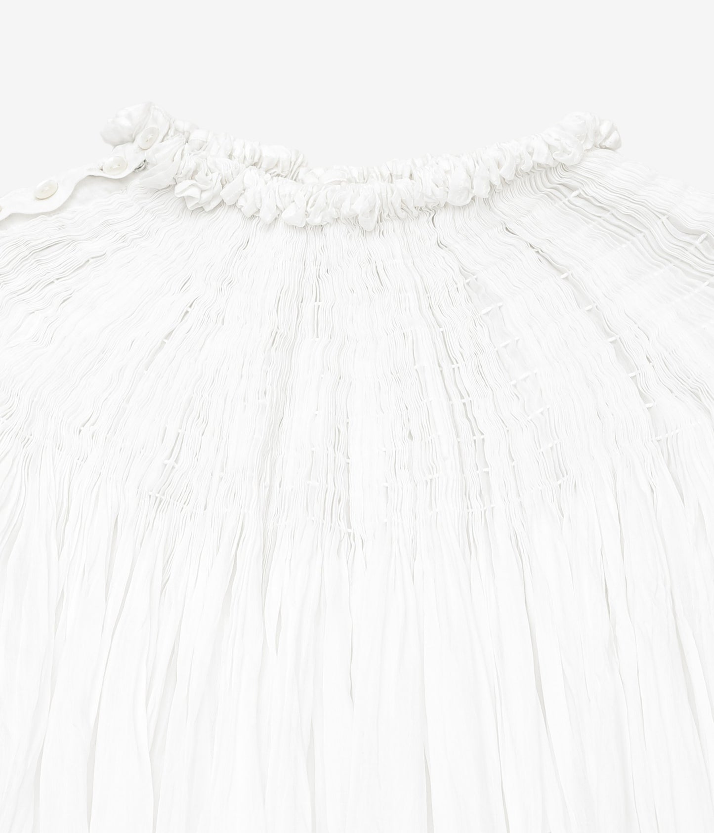PAU THONGVIRD ''ハンドスモッキングシャツ'' (WHITE)