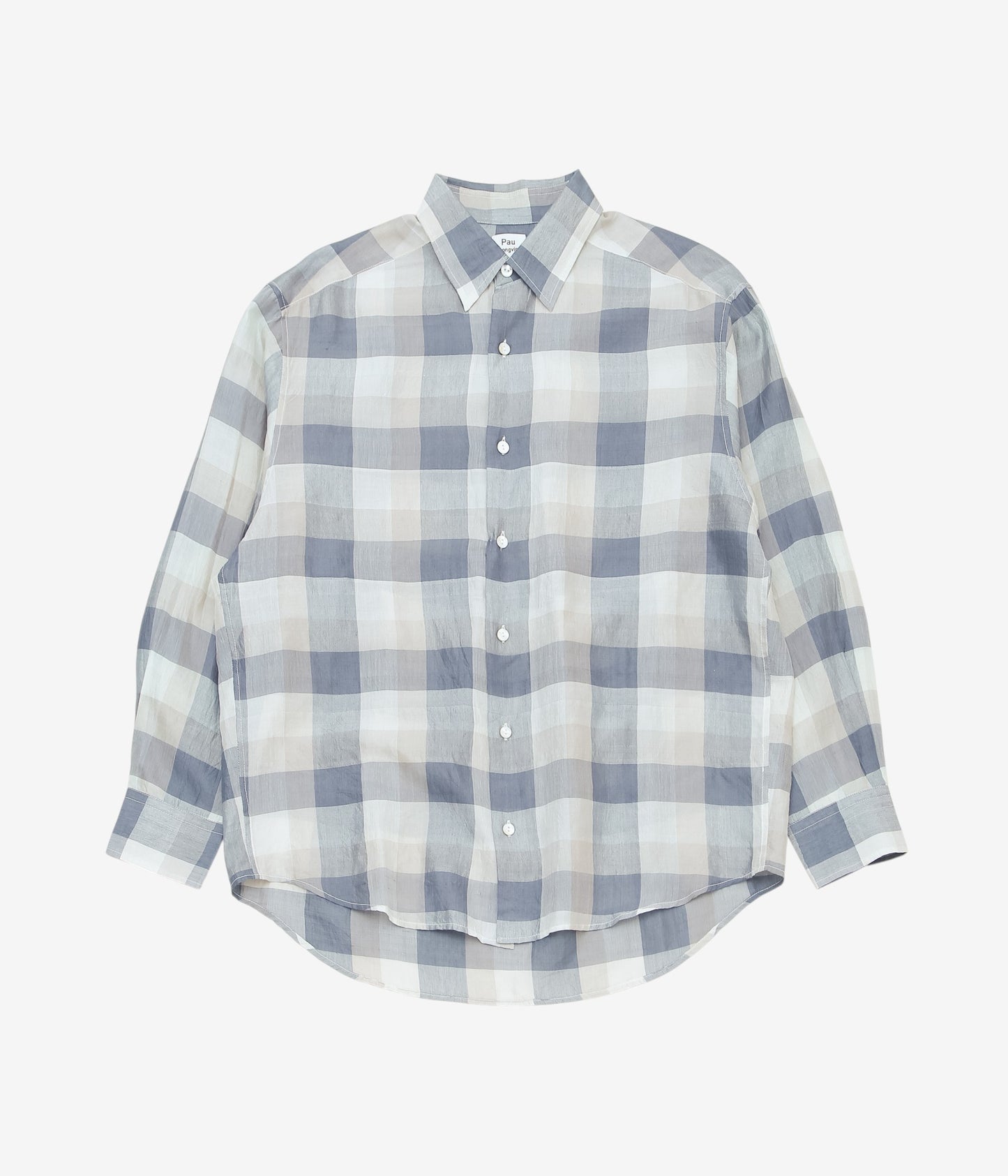 PAU THONGVIRD ''シルクチェックシャツ'' (BLUE / GRAY)