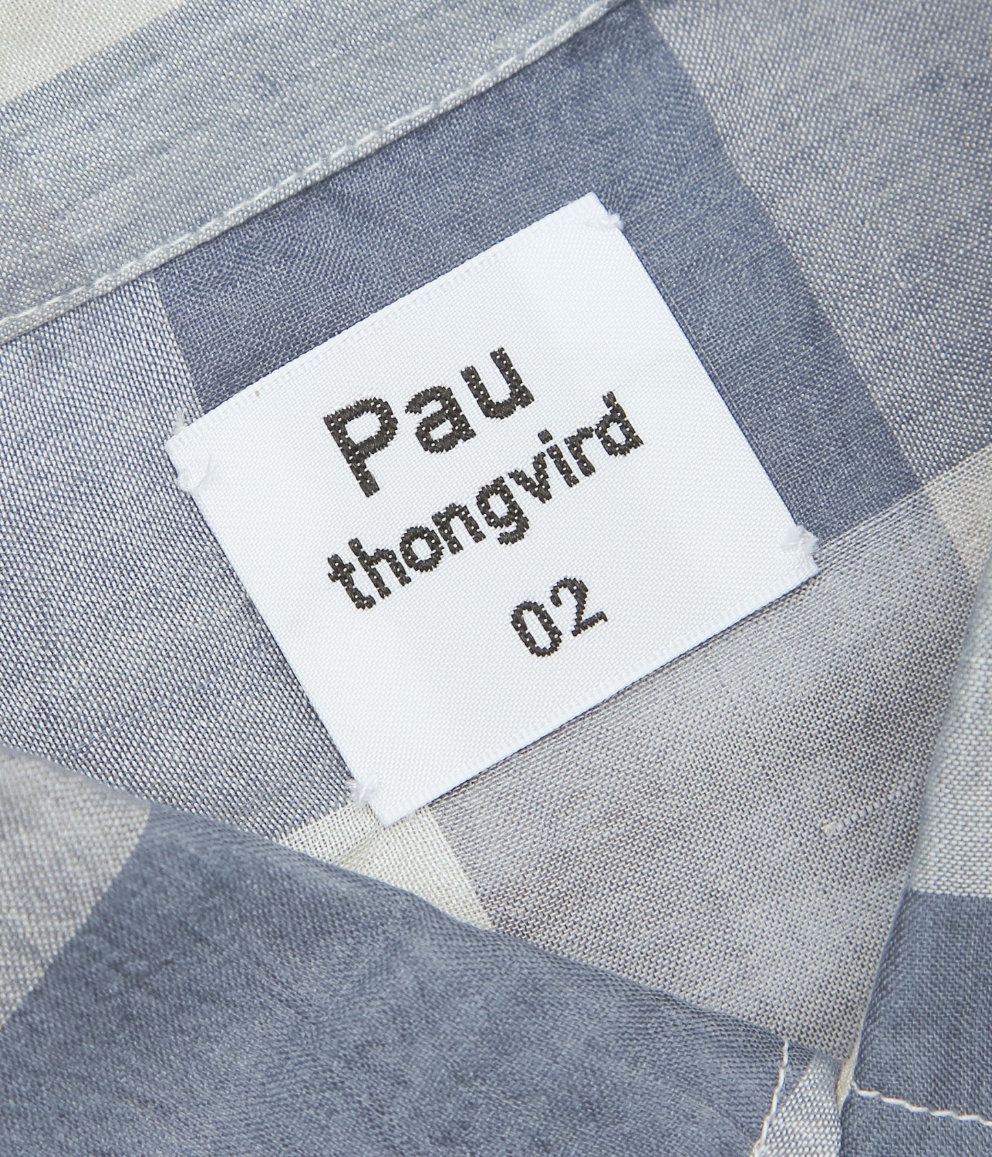 PAU THONGVIRD ''シルクチェックシャツ'' (BLUE / GRAY)