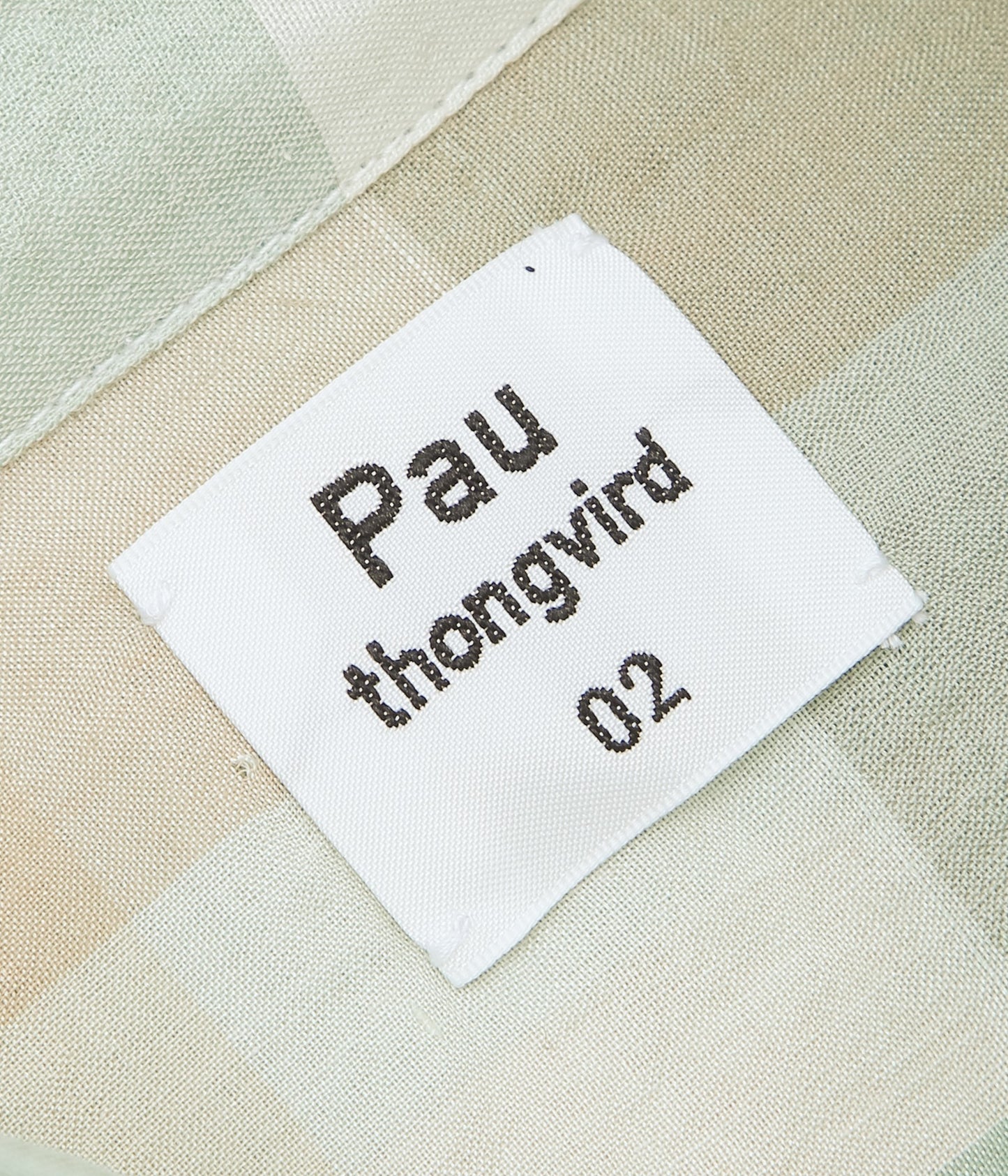 PAU THONGVIRD ''シルクチェックシャツ'' (GREEN / YELLOW)