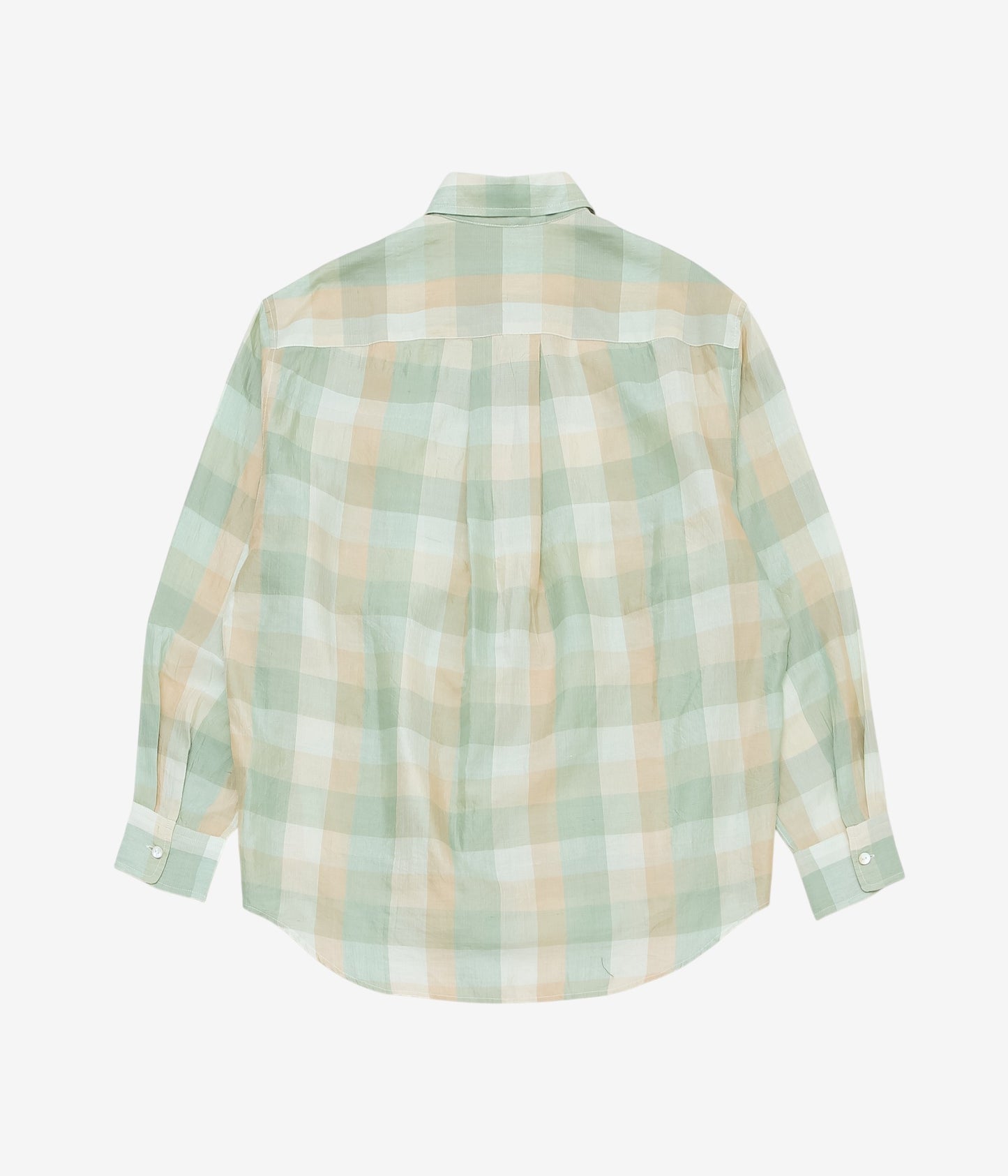 PAU THONGVIRD ''シルクチェックシャツ'' (GREEN / YELLOW)