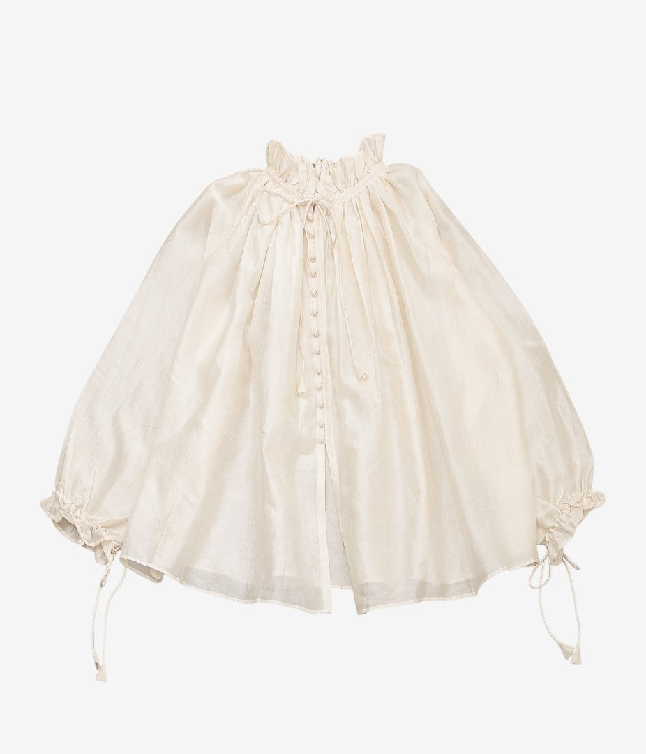 PAU THONGVIRD "UMA Drawstring Shirt" (OFF WHITE)