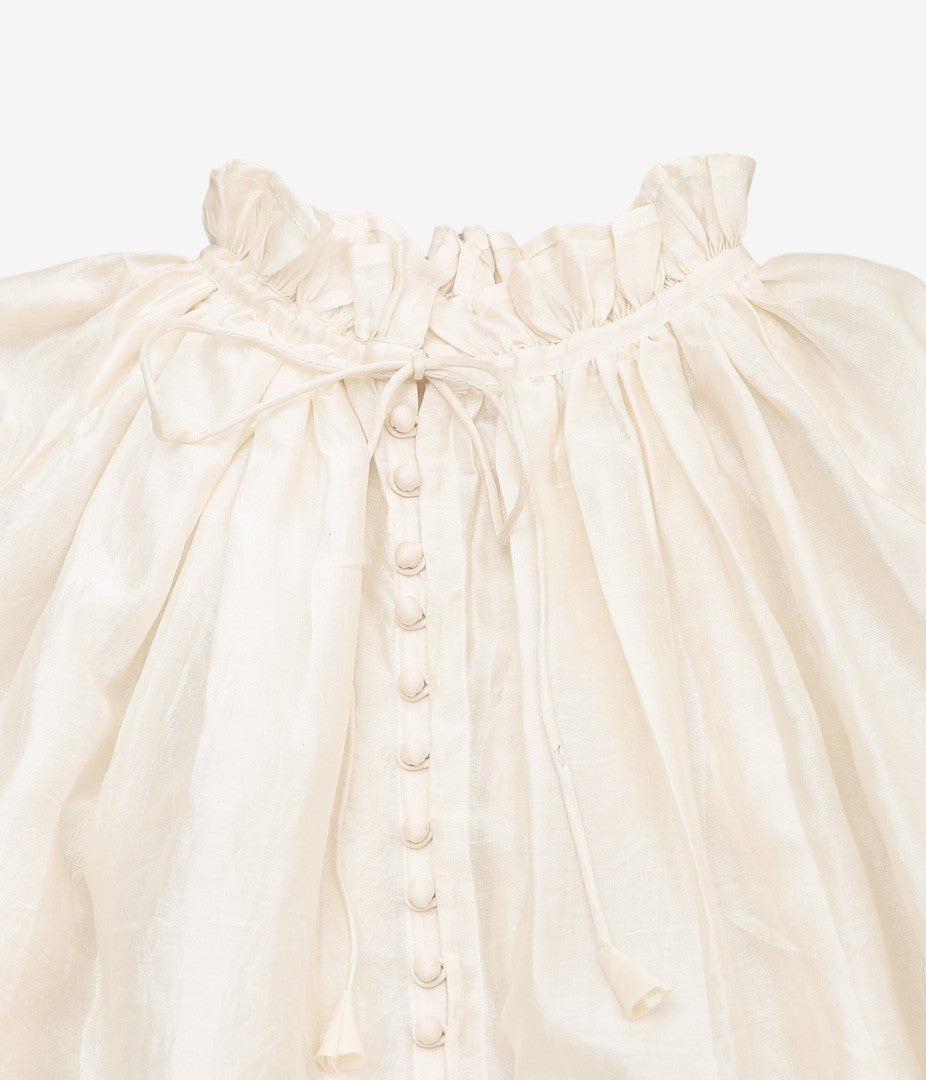 PAU THONGVIRD "UMA Drawstring Shirt" (OFF WHITE)