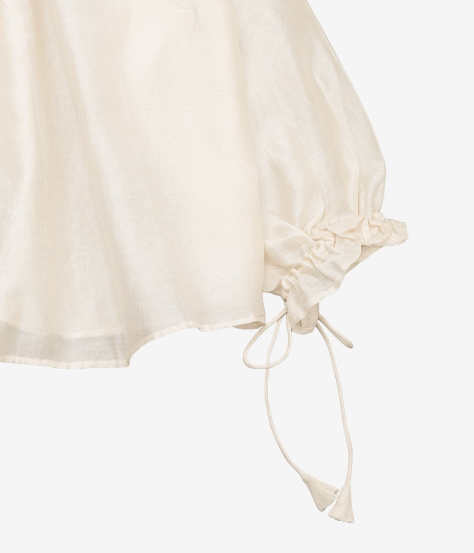 PAU THONGVIRD "UMA Drawstring Shirt" (OFF WHITE)
