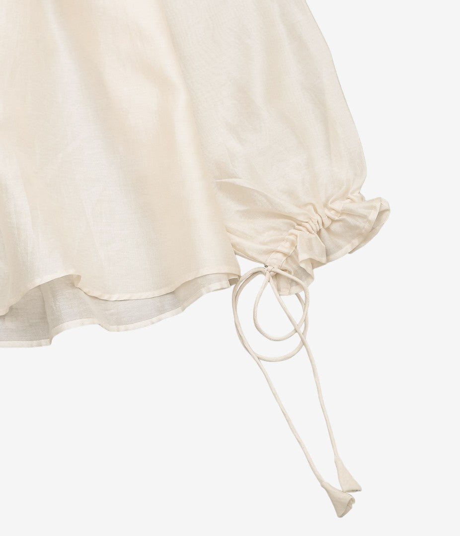 PAU THONGVIRD "UMA Drawstring Shirt" (OFF WHITE)