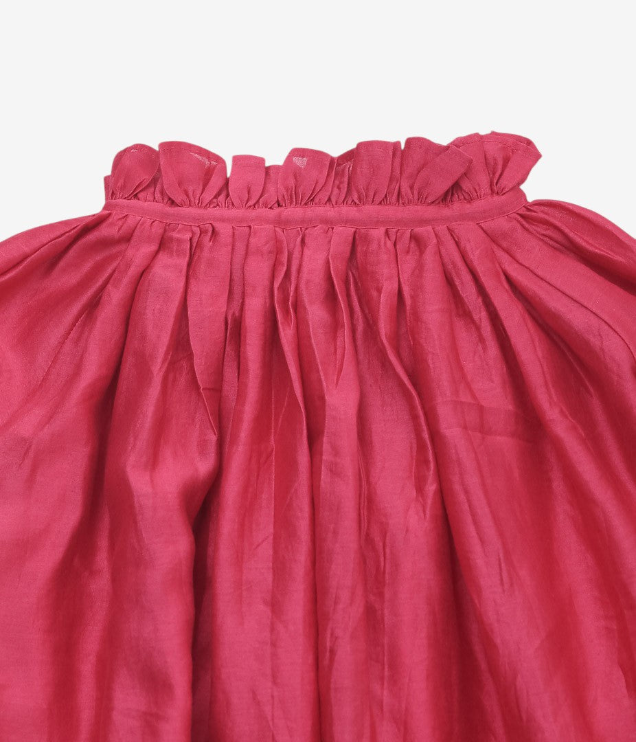 PAU THONGVIRD "UMA Drawstring Shirt" (WINE RED)
