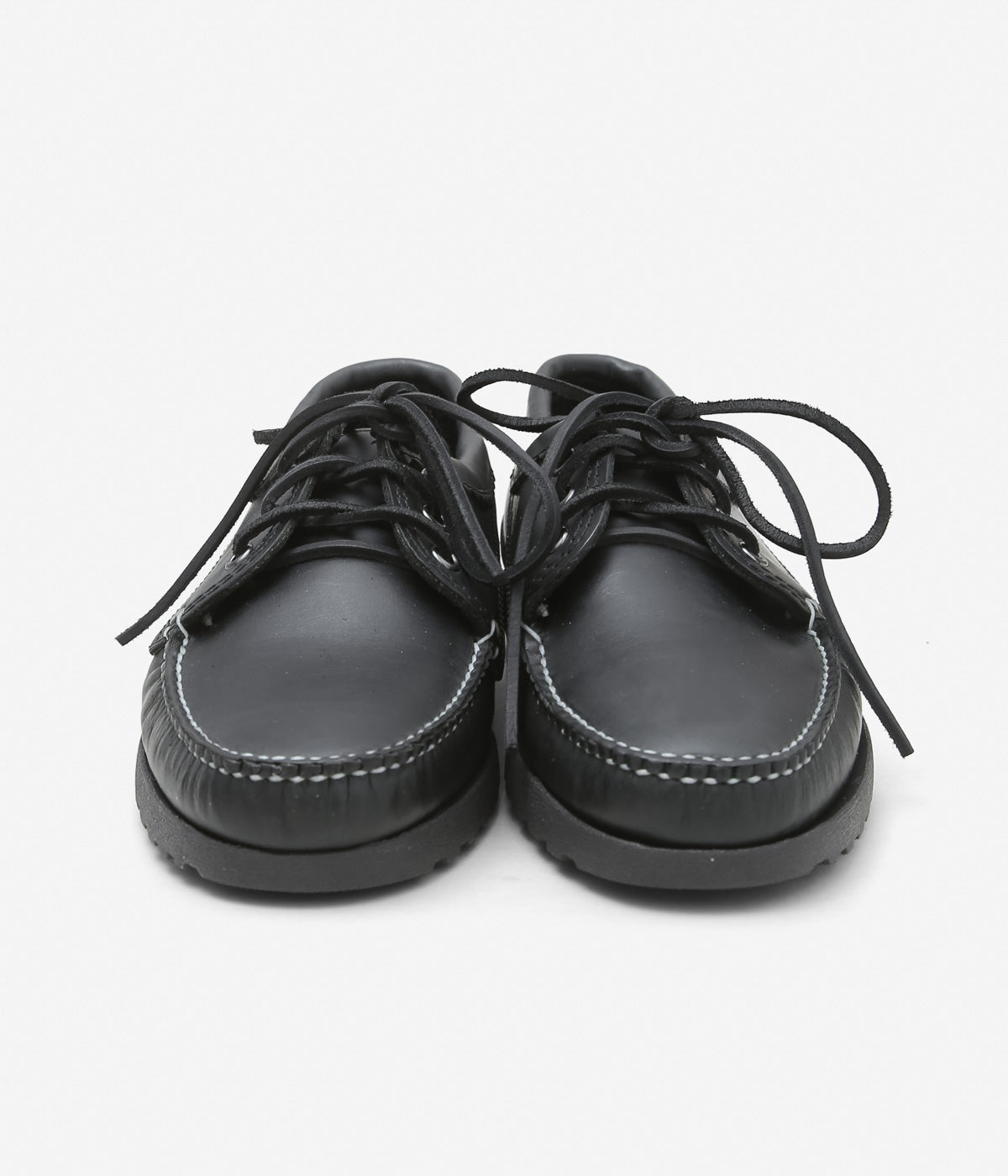 QUODDY TRAIL MOCCASIN "BLUCHER (COMFORT LUG SOLE)" (BLACK)