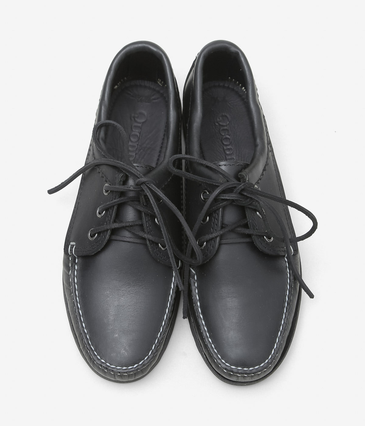 QUODDY TRAIL MOCCASIN "BLUCHER (COMFORT LUG SOLE)" (BLACK)