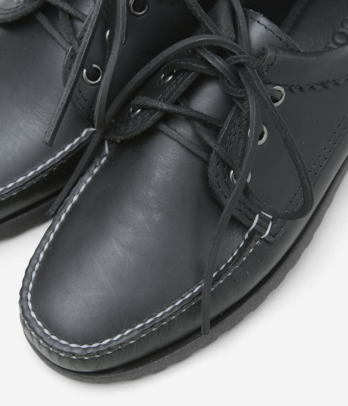 QUODDY TRAIL MOCCASIN "BLUCHER (COMFORT LUG SOLE)" (BLACK)