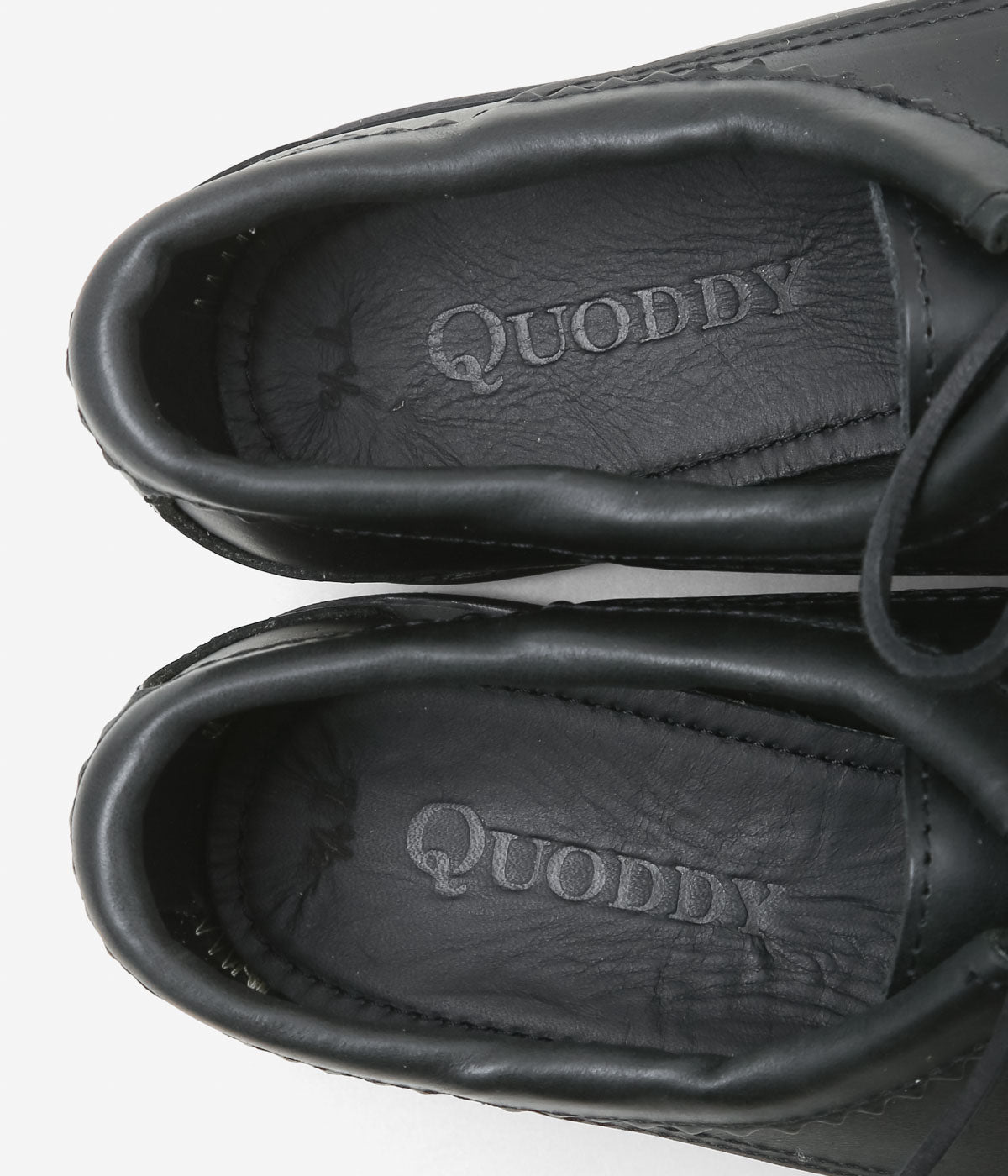 QUODDY TRAIL MOCCASIN "BLUCHER (COMFORT LUG SOLE)" (BLACK)