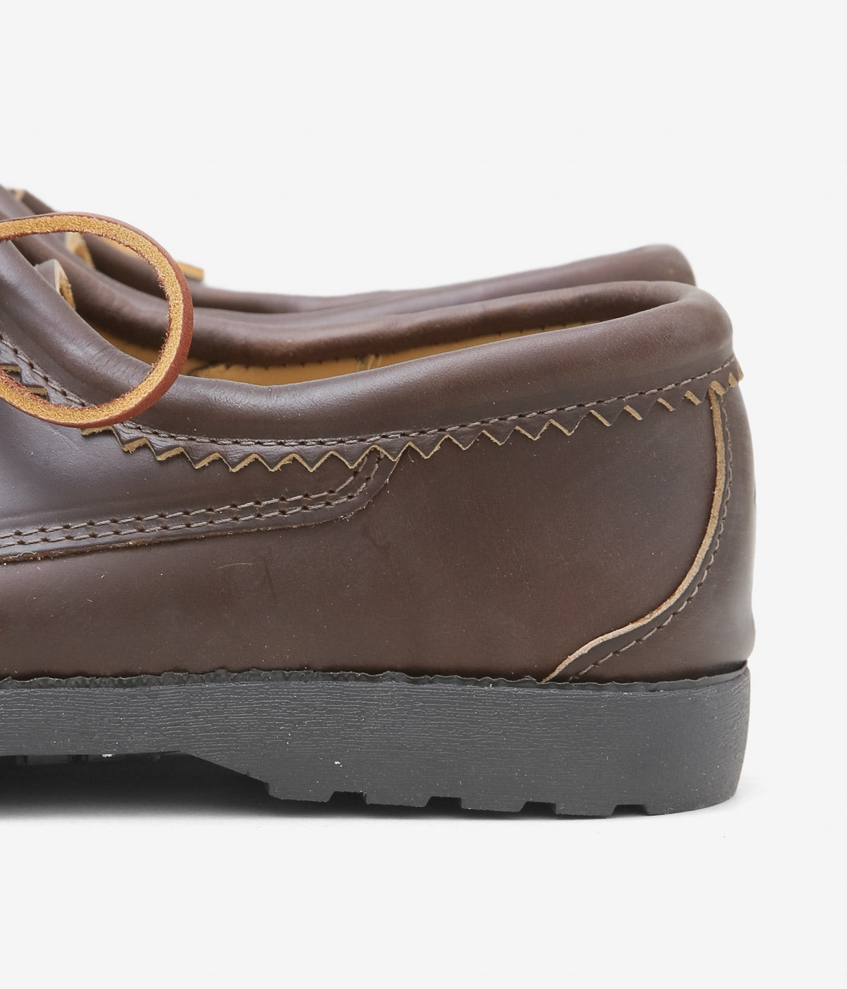 QUODDY TRAIL MOCCASIN ''BLUCHER(COMFORT LUG SOLE)'' (BROWN LEATHER