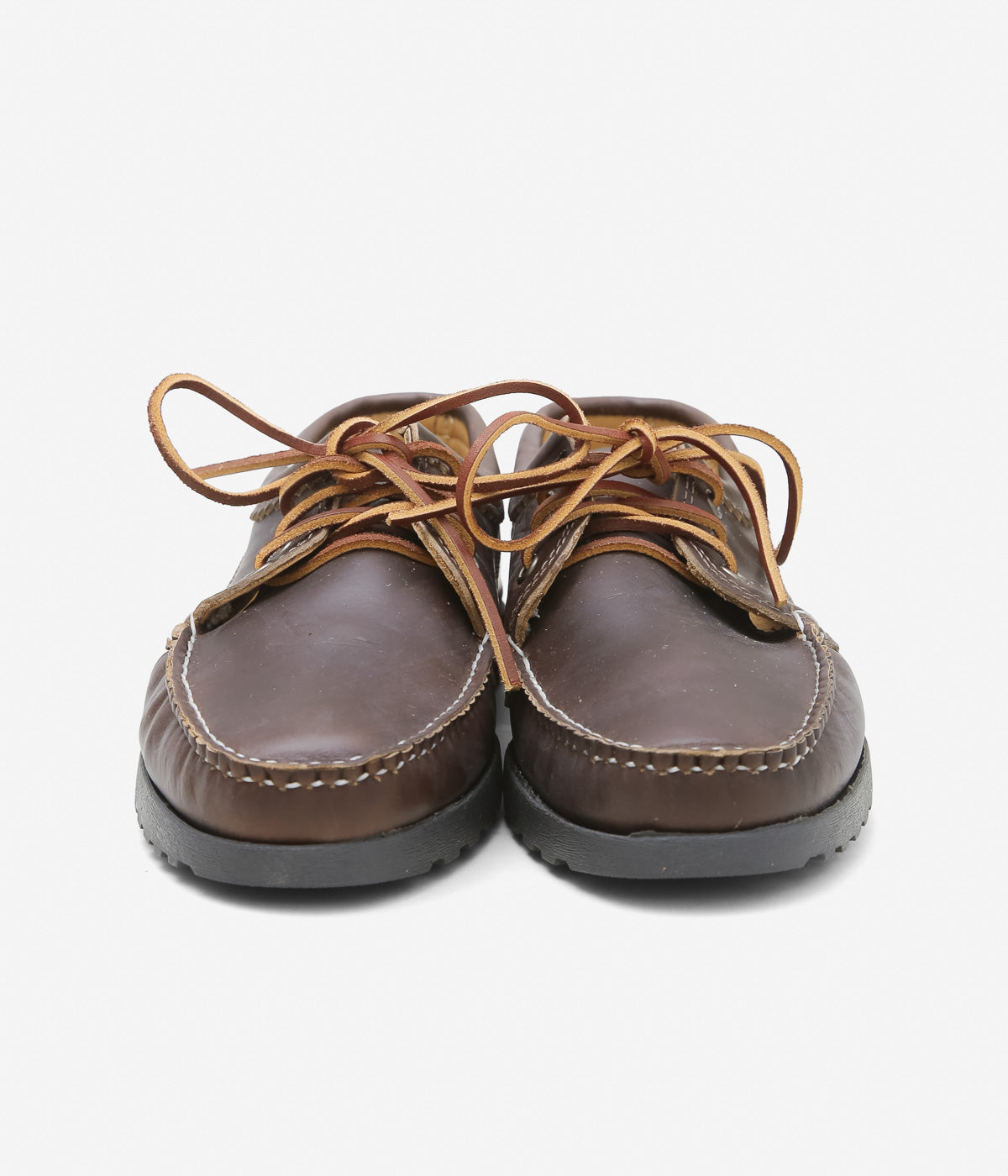 QUODDY TRAIL MOCCASIN "BLUCHER (COMFORT LUG SOLE)" (BROWN LEATHER)