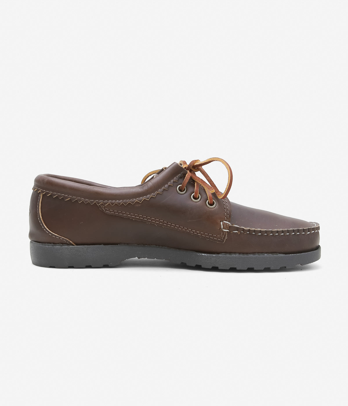 QUODDY TRAIL MOCCASIN ''BLUCHER(COMFORT LUG SOLE)'' (BROWN LEATHER