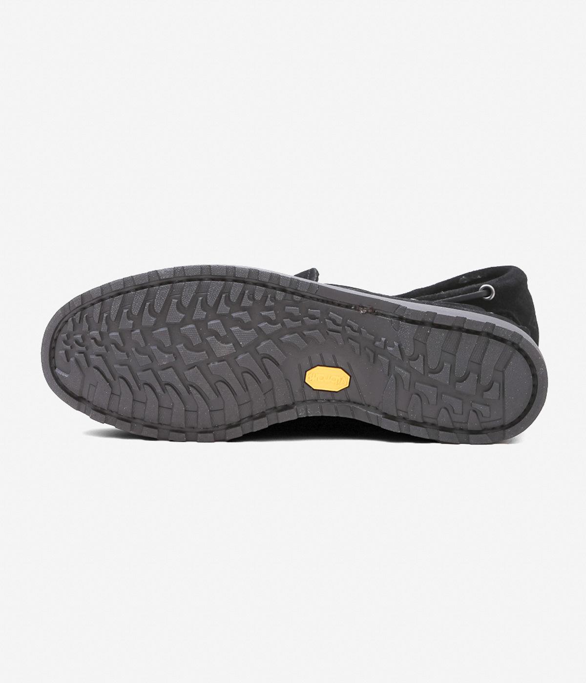 QUODDY TRAIL MOCCASIN ''CANOE SHOES(COMFORT LUG SOLE)'' (BLACK SUEDE)